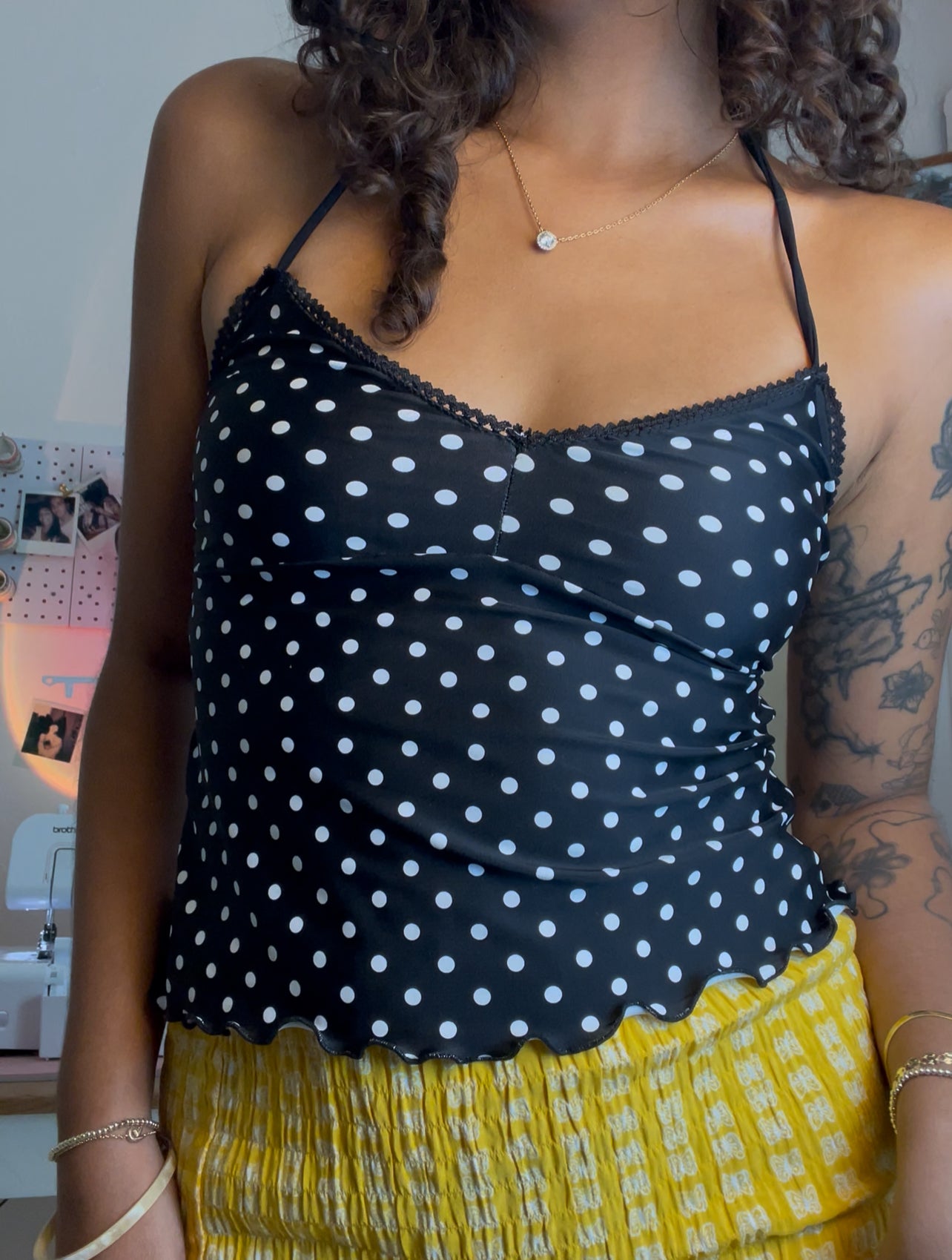 Polka Halter Top