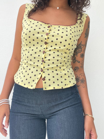 lemon polka cami