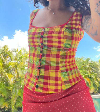plaid sunrise cami