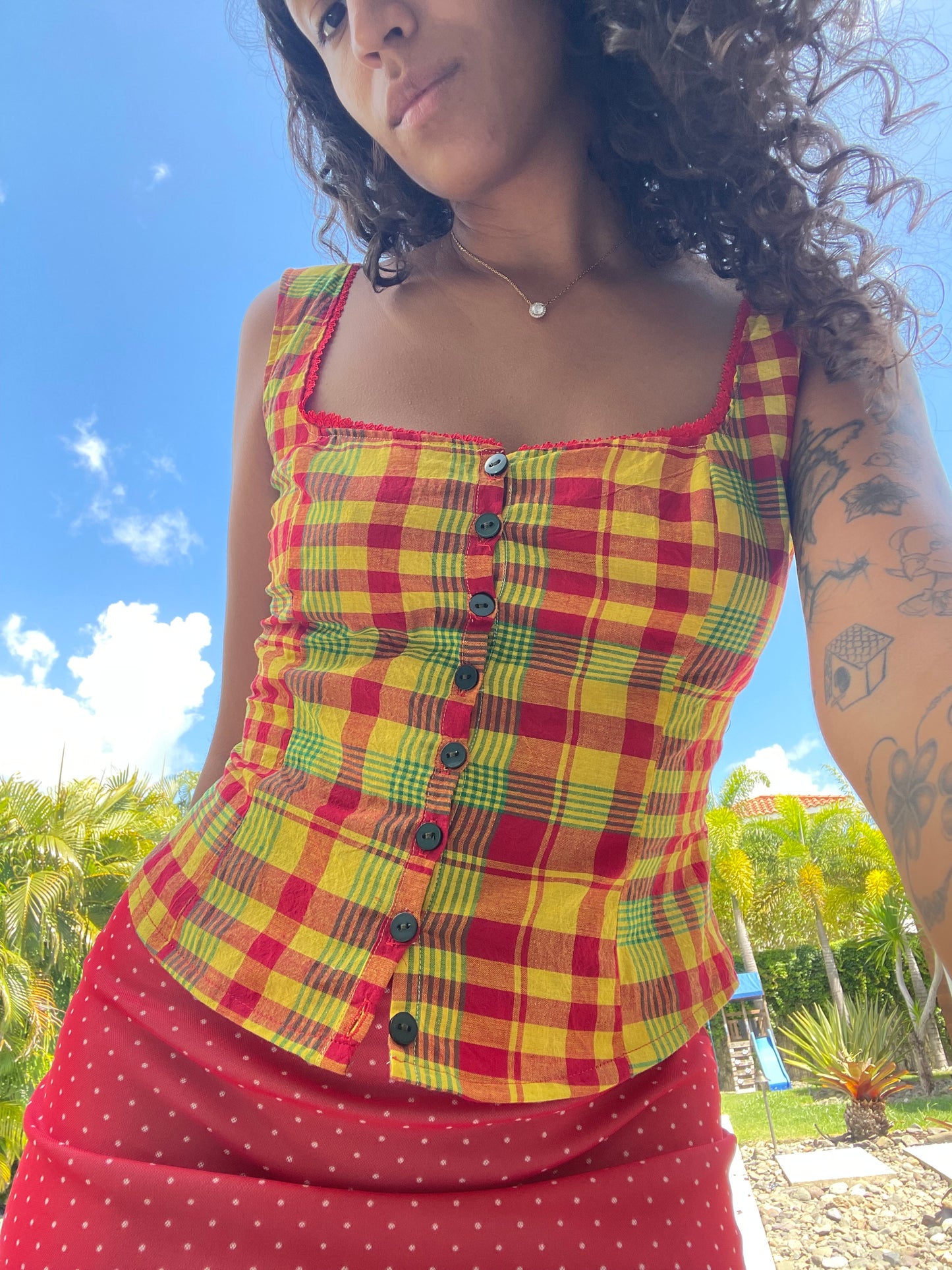 plaid sunrise cami
